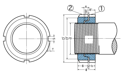 KM - HM Tipi Gevşemez Sabitleme Emniyet Somunu